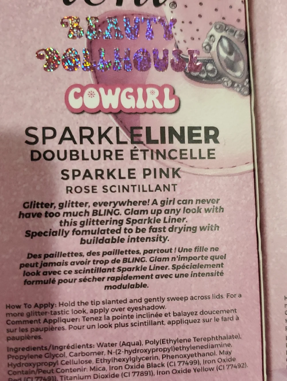 2pack sparklepink beauty dollhouse cowgirl pink precise brush tip liner new FREE